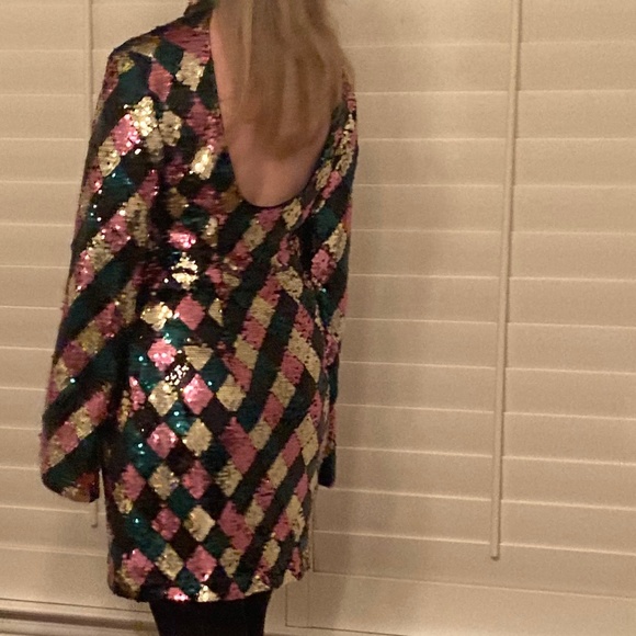 2023 Sequin Anthropologie mauve holiday party dress! - Picture 9 of 10